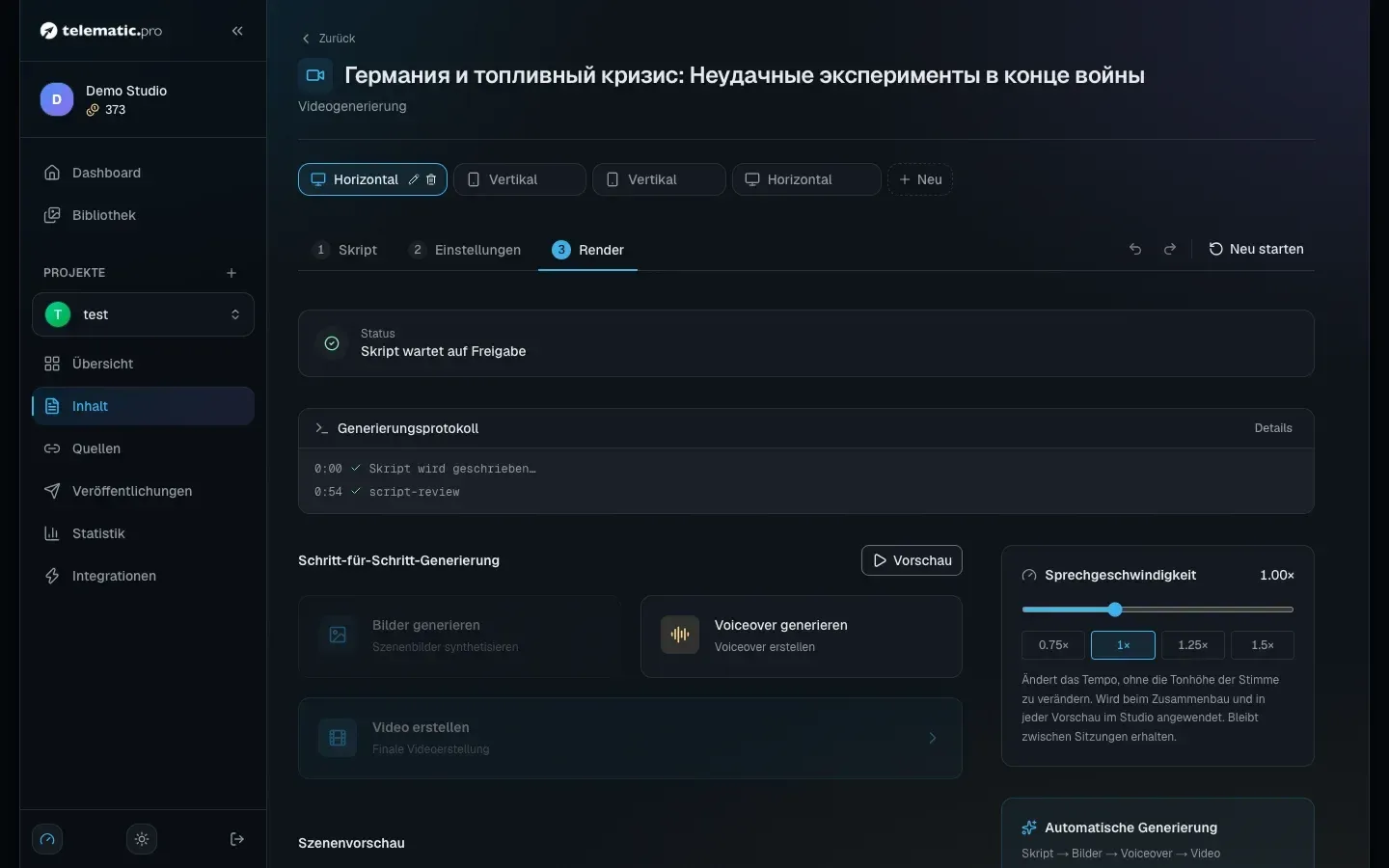 Videorendering